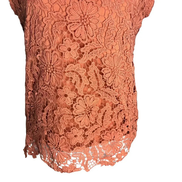 Avida Peach Lace Lined Sleeveless Blouse Size S - Picture 4 of 11